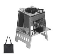 Stufa per riscaldamento stufa a legna portatile fornello da campeggio pieghevole in acciaio inossidabile