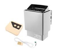 Stufa per sauna, 6 KW, 220 V, portatile, con timer di 3 ore, sauna in acciaio inox, per camera da 6 - 8 m³, regolatore di temperatura 0 - 120 °C, uso commerciale nelle docce Hotel Spa