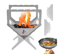 Stufa pieghevole per campeggio, porta candeliere pieghevole per supporto per stufa | cucina a legna portatile - per giardino terrazza escursionismo all'aperto riunioni di famiglia e cortile