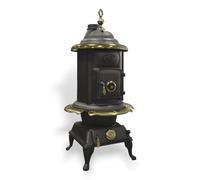 Stufa riscaldamento a legna 10 kw in ghisa 61x54xH131 cm