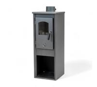 Stufa riscaldamento a legna con struttura in acciaio 5,2 kw Antracite