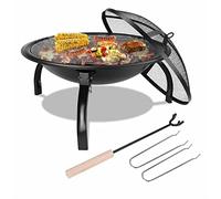 Stufa rotonda a carbone, braciere portatile per esterni, per campeggio, patio, barbecue