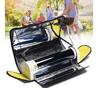 Stufa solare portatile, forno solare, griglia solare per picnic, campeggio, barbecue, griglia pieghevole da viaggio all'aperto a 550 °F, forno per stufa in acciaio inossidabile per uso alimentare se