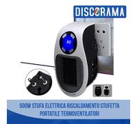 STUFA STUFETTA 500W ELETTRICA RISCALDAMENTO PORTATILE TERMOVENTILATORI TIMER