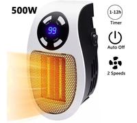 Stufa Stufetta Elettrica a basso consumo Portatile Senza Filo TIMER 500WATT CASA [EEK: A+++]