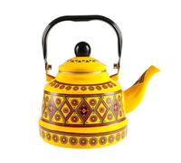 Stufa top stufa top bollitore 2.5L durevole bollitore ad acqua riscaldante deliziosa teiera di teiere di smalto per cucina per casa fischio per esterno teakettle (giallo)
