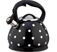 Stufa top stufa top top rootle in acciaio inossidabile piastrello 3l whistling teapot acqua bollitore bollitore bollente con manico isolante calore fischio fischiaggio teakettle (rosso)