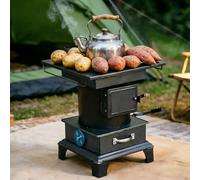 Stufe a Legna for Interni ed Esterni, Stufa da Campeggio for Riscaldare Tende, Picnic, Pesca, Cucinare e Fare Barbecue