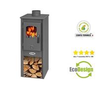 STUFE A LEGNA K-LINE KARSO ANTRACITE 5,2 KW - CM. 33x36,5xH94 RISCALDAMENTO
