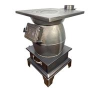 Stufe a legna per il riscaldamento domestico, Stufa a legna in ghisa, Stufe a legna con cassa grigia extra large, per barbecue all'aperto, picnic, riscaldamento da campeggio, cucina