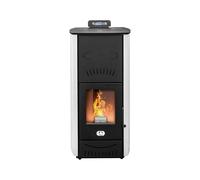 STUFE A PELLET ITALIA Asia 24 Kw WiFi - Stufa a Pellet Idro Efficienza 92% Scalda 180m² Autonomia 22H Programmabile Controllo WiFi 5 Velocità e Potenze Garanzia 24 Mesi Bianco