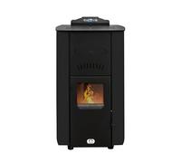 STUFE A PELLET ITALIA Asia Pulizia Automatica 22 KW - Stufa a Pellet Idro per Riscaldamento e Acqua Calda Efficienza 89% Scalda 140m² Autonomia 22H Programmabile 5 Potenze Garanzia 24 Mesi Nero