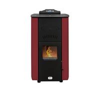 STUFE A PELLET ITALIA Asia Pulizia Automatica 24 KW - Stufa a Pellet Idro per Riscaldamento e Acqua Calda Efficienza 92% Scalda 180m² Autonomia 22H Programmabile 5 Potenze Garanzia 24 Mesi Rosso