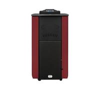 STUFE A PELLET ITALIA Asia Pulizia Automatica Locale Tecnico 24 KW - Stufa a Pellet Idro per Impianto di Riscaldamento Efficienza 92% Scalda 180m² Autonomia 22H Programmabile 5 Potenze Rosso