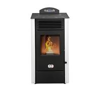 STUFE A PELLET ITALIA California 10 KW WiFi - Stufa ad Aria Ventilata Efficienza 90% Scalda 80m² Autonomia 20H Programmabile 5 Velocità e Potenze Design Compatto Garanzia 24 Mesi Bianco