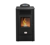 STUFE A PELLET ITALIA California 9 KW 5 Stelle WiFi - Stufa ad Aria Ventilata Efficienza 92% Scalda 80m² Autonomia 20H Programmabile 5 Velocità e Potenze Design Compatto Garanzia 24 Mesi Nero