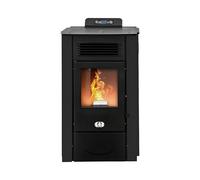 STUFE A PELLET ITALIA Colorado 15 Kw Canalizzata - Stufa ad Aria Ventilata Efficienza 92% Scalda 140m² Autonomia 15H Programmabile 5 Velocità e Potenze Garanzia 24 Mesi Nero