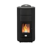 STUFE A PELLET ITALIA Manhattan 20 KW WiFi - Stufa a Pellet Idro per Riscaldamento e Acqua Calda Efficienza 90% Scalda 120m² Autonomia 22H Programmabile 5 Velocità e Potenze Garanzia 24 Mesi Nero
