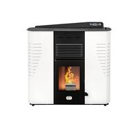 STUFE A PELLET ITALIA Marmolada 14 KW - Stufa ad Aria Ventilata Efficienza 92% Scalda 130m² Autonomia 19H Programmabile 5 Velocità e Potenze Design Compatto Programmabile Garanzia 24 Mesi Bianco