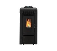 STUFE A PELLET ITALIA Niagara 9 KW - Stufa ad Aria Ventilata Efficienza 91% Scalda 80m² Autonomia 21H Programmabile 5 Velocità e Potenze Garanzia 24 Mesi Nero