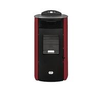 STUFE A PELLET ITALIA Siberia Aria New 15 KW - Stufa ad Aria Ventilata Scalda 140m² Efficienza 92% Autonomia 30H Programmabile 5 Velocità e Potenze Garanzia 24 Mesi Rosso
