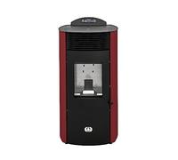 STUFE A PELLET ITALIA - Siberia New 18Kw Canalizzata - Stufa ad Aria Ventilata, Efficienza 91%, Scalda 180m², Autonomia 30H, 5 Velocità e Potenze, Programmabile, Garanzia 24 Mesi, ROSSO