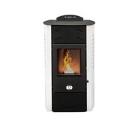 STUFE A PELLET ITALIA Siberia Idro 15 KW - Stufa a Pellet Idro Calore per Ambienti e Acqua Calda Efficienza 90% Scalda 90m² Autonomia 20H Programmabile 5 Velocità e Potenze Garanzia 24 Mesi Bianco