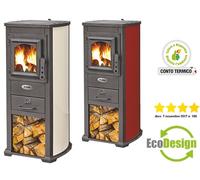 STUFE STUFA A LEGNA K-LINE KARMA KING BEIGE POTENZA 6KW RISCALDA VOLUME 70 MC