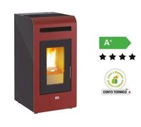 STUFE STUFA A PELLET QUEEN PLUS HE 14 BORDEAUX POTENZA 12,2 Kw/h -RISCALDA 330MC