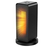 Stufetta a Basso Consumo 1200W Ninonly Stufetta Elettrica Basso Consumo Elettrico 90°Oscillazione e 6 Impostazioni di Temperatura Protenzione Anti-surriscaldamento Nero