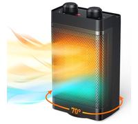 Stufetta Elettrica Basso Consumo,1500w 3 Modalità Di Riscaldamento Stufa Elettrica In Ceramica,70° Oscillante,Protezione Contro Il Surriscaldamento E L'Inclinazione,Riscaldatore Ambiente Silenzioso