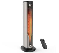 Stufetta Elettrica Basso Consumo 2000W PTC con Telecomando, Termoventilatore, Oscillazione, Timer, Protezione Surriscaldamento e Ribaltamento, Temperatura Regolabile per Bagno, Camera e Interni