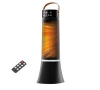 Stufetta Elettrica Basso Consumo, 2000W PTC Termoventilatore, 75° Oscillazione, 3 Modalità, Telecomando, Protezione da Surriscaldamento e Ribaltamento, timer 12 ore, Stufa Elettrica