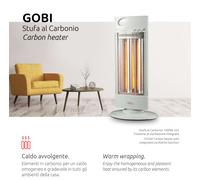 Stufa Alogena Infrarossi Elettrica Basso Consumo Riscaldamento Caldo Calorifero [EEK: A]