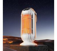 Stufetta Elettrica Basso Consumo, Stufa Bagno, Mini Termoventilatore Ceramico da 1500W, Protenzione Anti-surriscaldamento e Ribaltamento, 3 Impostazioni di Calore per Soggiorno, Stanze (White)