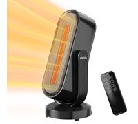 Stufetta Elettrica Basso Consumo, Termoventilatore silenzioso da 1500 W, Modalità ECO automatica, termostato 4 modalità, timer 12 ore, protezione da surriscaldamento e ibaltamento,Casa