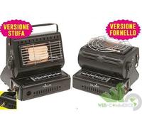STUFE A GAS INFRAROSSI PORTATILI 1,3KW C/FORNELLO REGOLABILE 29x24x26H