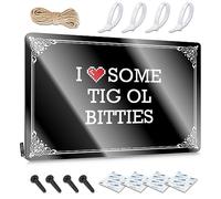 Stuff For Bedroom Custom Decor - I Love Some Tig Ol Bitties New Metal Wall Art Pronto da appendere per ristorante (20 x 30 cm)