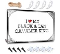 Stuff For Bedroom Decoration Funny Accessories Wall Decor, Premium Rustic Metal Tin Sign For Man Cave | Crossing Holiday Gift Custom I Love My Black & Tan Cavalier King (30 x 40 cm)