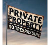 Stuff For Boys Room No Trespassing On Private Property Bandiere decorative per la casa sul lago decorazione della casa (30 x 45 cm)