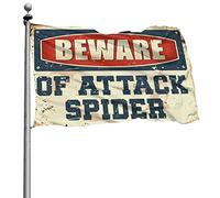 Stuff For Your Room Beware Of Attack Spider Flag Funny Marito Regali Divertente Bandiere da parete (152 x 244 cm)