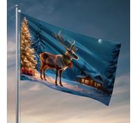 Stuff For Your Room Christmas Eve in the Snowy Forest Bandiera Decorazione per la stanza da uomo Deck Decor (152 x 244 cm)