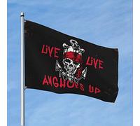 Stuff For Your Room Live Life Anchors Up Bandiera divertente regalo per marito bandiere da parete divertenti (120 x 180 cm)