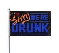 Stuff For Your Room Sorry We'Re Drunk Flag divertente regalo per marito bandiere da parete divertenti (60 x 90 cm)