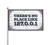 Stuff For Your Room There 'S No Place Like 127.0.0.1 Bandiere personalizzate per camera da letto ragazzi dormitorio divertente (120 x 180 cm)