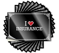Stuff Helmet Saying | I Love Insurance High for Items Decor (8 x 12 cm)