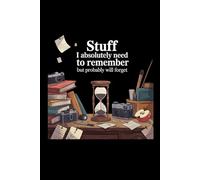 Stuff I Absolutely Need To Remember But Probably Will Forget: Lined notebook