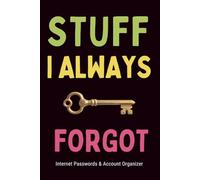 Stuff I Always Forget - Internet Password & Account Organizer: Clever Password Book with A-Z Index & 500+ Entries | Secure & Organized Login Storage
