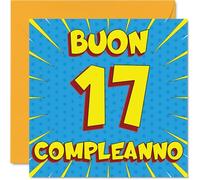Stuff4 17° Biglietto Auguri Compleanno per Ragazzi - Fumetti - Cartoline di Buon Compleanno per 17 Anni Ragazzo Figlio Fratello Nipote, 145mm Diciassette Diciassettesimo Compleanno