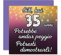 Stuff4 35° Biglietto Auguri Compleanno Uomo Donne, Potrebbe Andar Peggio